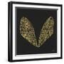 Cicada Wings in Gold Ink on Black-Cat Coquillette-Framed Premium Giclee Print