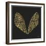 Cicada Wings in Gold Ink on Black-Cat Coquillette-Framed Giclee Print