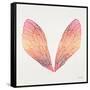 Cicada Wings in Red Ombre Ink-Cat Coquillette-Framed Stretched Canvas
