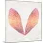 Cicada Wings in Red Ombre Ink-Cat Coquillette-Mounted Giclee Print