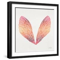 Cicada Wings in Red Ombre Ink-Cat Coquillette-Framed Giclee Print