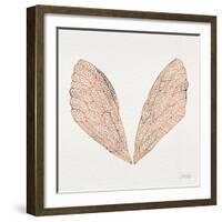 Cicada Wings in Rose Gold Ink-Cat Coquillette-Framed Giclee Print