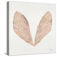 Cicada Wings in Rose Gold Ink-Cat Coquillette-Stretched Canvas