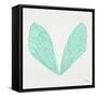 Cicada Wings in Turquoise Ink-Cat Coquillette-Framed Stretched Canvas