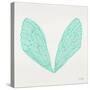 Cicada Wings in Turquoise Ink-Cat Coquillette-Stretched Canvas