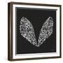 Cicada Wings in White Ink on Charcoal– Cat Coquillette-Cat Coquillette-Framed Giclee Print