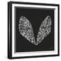 Cicada Wings in White Ink on Charcoal– Cat Coquillette-Cat Coquillette-Framed Giclee Print