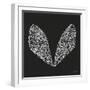 Cicada Wings in White Ink on Charcoal– Cat Coquillette-Cat Coquillette-Framed Giclee Print