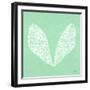 Cicada Wings in White Ink on Mint-Cat Coquillette-Framed Giclee Print