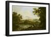 Cicero and His Friends, Atticus and Quintus, at His Villa at Arpinum, 18th Century-Richard Wilson-Framed Premium Giclee Print