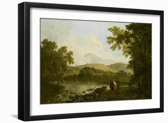 Cicero and His Friends, Atticus and Quintus, at His Villa at Arpinum, 18th Century-Richard Wilson-Framed Giclee Print