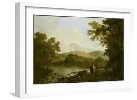 Cicero and His Friends, Atticus and Quintus, at His Villa at Arpinum, 18th Century-Richard Wilson-Framed Giclee Print