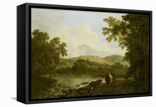 Cicero and His Friends, Atticus and Quintus, at His Villa at Arpinum, 18th Century-Richard Wilson-Framed Stretched Canvas