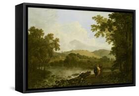 Cicero and His Friends, Atticus and Quintus, at His Villa at Arpinum, 18th Century-Richard Wilson-Framed Stretched Canvas