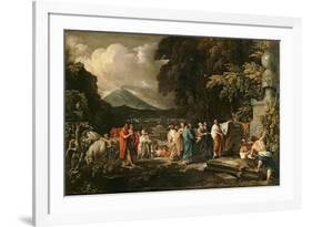 Cicero and the Magistrates Discovering the Tomb of Archimedes-Benjamin West-Framed Giclee Print
