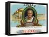 Cicero Brand Cigar Box Label-Lantern Press-Framed Stretched Canvas