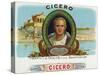 Cicero Brand Cigar Box Label-Lantern Press-Stretched Canvas