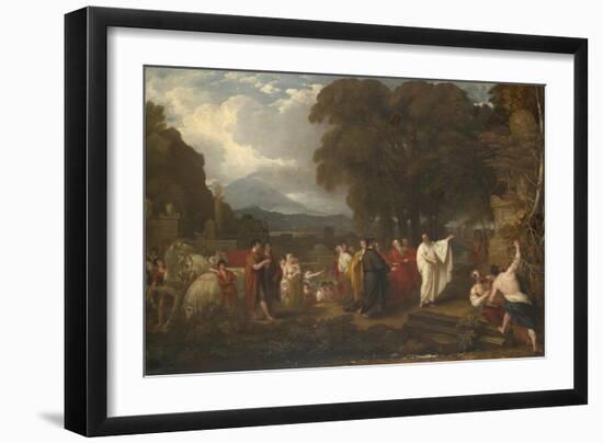 Cicero Discovering the Tomb of Archimedes, 1804-Benjamin West-Framed Giclee Print