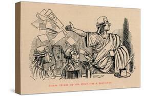 'Cicero throws up his Brief, like a Gentleman', 1852-John Leech-Stretched Canvas
