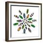 Cicular Design Pattern of Jewel Beetles-Darrell Gulin-Framed Photographic Print