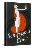 Cider an Elegant Lady Holding Out a Glass of Bubbling Cider-null-Stretched Canvas