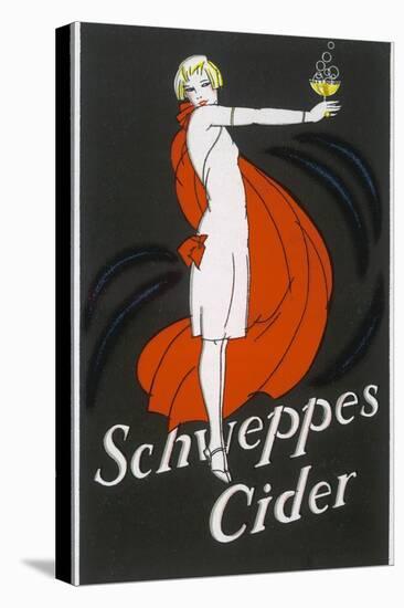 Cider an Elegant Lady Holding Out a Glass of Bubbling Cider-null-Stretched Canvas