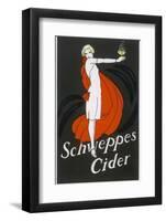 Cider an Elegant Lady Holding Out a Glass of Bubbling Cider-null-Framed Photographic Print