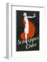 Cider an Elegant Lady Holding Out a Glass of Bubbling Cider-null-Framed Photographic Print