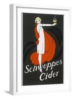 Cider an Elegant Lady Holding Out a Glass of Bubbling Cider-null-Framed Photographic Print