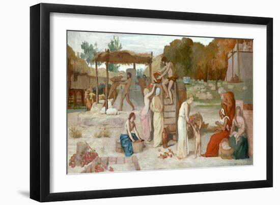 Cider, c.1864-Pierre Puvis de Chavannes-Framed Giclee Print