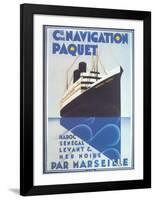 Cie De Navigation Paquet-null-Framed Art Print