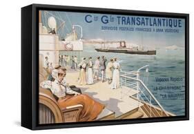 Cie. Gle. Transatlantique, circa 1910-Louis Lessieux-Framed Stretched Canvas