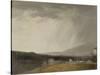 Ciel à la Villa Borghèse : temps de pluie-Pierre Henri de Valenciennes-Stretched Canvas