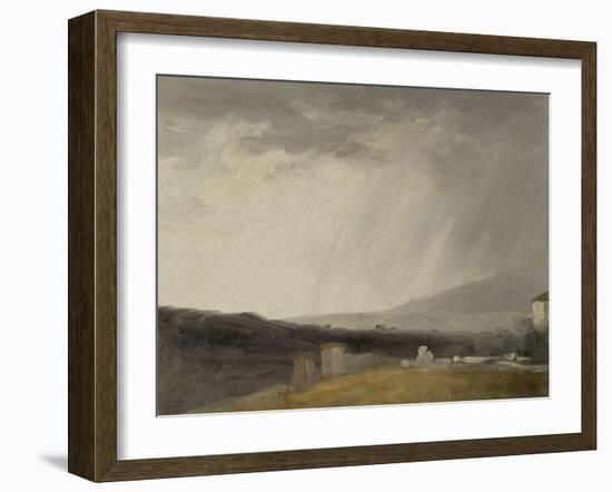 Ciel à la Villa Borghèse : temps de pluie-Pierre Henri de Valenciennes-Framed Giclee Print