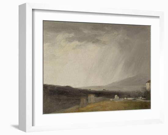 Ciel à la Villa Borghèse : temps de pluie-Pierre Henri de Valenciennes-Framed Giclee Print