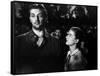 Ciel rouge BLOOD ON THE MOON by Robert Wise with Robert Mitchum and Barbara Bel Geddes, 1948 (b/w p-null-Framed Stretched Canvas