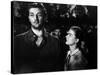 Ciel rouge BLOOD ON THE MOON by Robert Wise with Robert Mitchum and Barbara Bel Geddes, 1948 (b/w p-null-Stretched Canvas