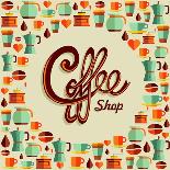 Coffee Shop Icons-cienpies-Art Print
