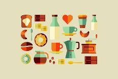 Coffee Icon Illustration-cienpies-Art Print