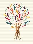 Diversity People Tree-cienpies-Art Print