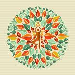 India - Yoga Mandala-cienpies-Art Print