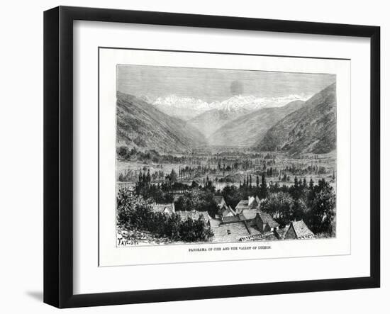 Cier and the Valley of Bagneres-De-Luchon, France, C1879-C Laplante-Framed Giclee Print