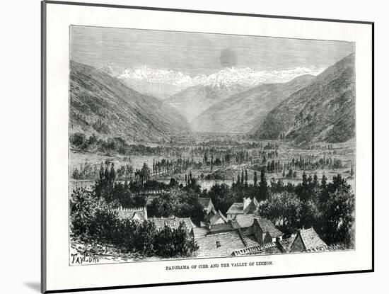 Cier and the Valley of Bagneres-De-Luchon, France, C1879-C Laplante-Mounted Giclee Print