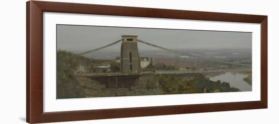 Cifton Suspension Bridge with Workmen, October-Tom Hughes-Framed Giclee Print