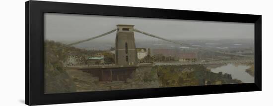 Cifton Suspension Bridge with Workmen, October-Tom Hughes-Framed Giclee Print