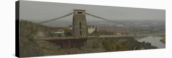 Cifton Suspension Bridge with Workmen, October-Tom Hughes-Stretched Canvas