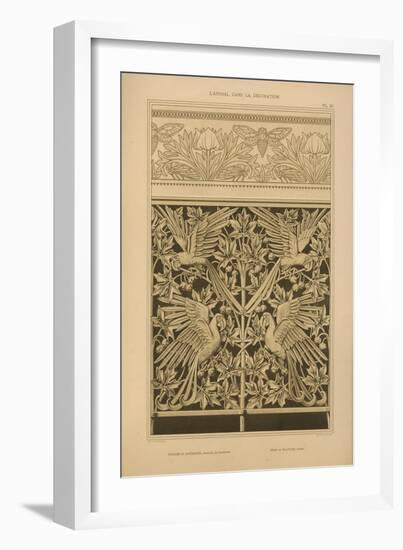 Cigales Et Anemones, Bordure De Napperon-null-Framed Giclee Print