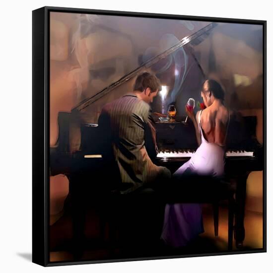 Cigar Bar Love-Murray Murray Henderson Fine Art-Framed Stretched Canvas