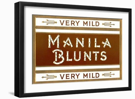 Cigar Box Graphics, Manila Blunts-null-Framed Art Print