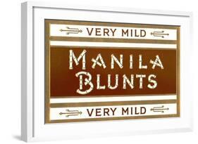 Cigar Box Graphics, Manila Blunts-null-Framed Art Print